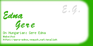 edna gere business card